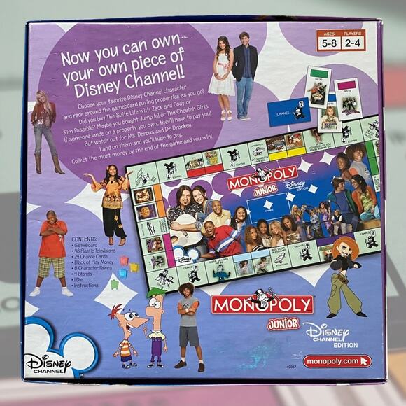 Hasbro Parker Brothers 2007 Y2K Disney Channel Edition Monopoly Junior Complete - Picture 3 of 9